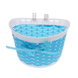 Maxbell Bike Handlebar Sparkle Streamer Tassels + Front Basket Pouch Detachable Blue