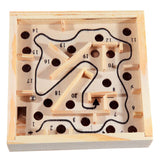 Maxbell Wood Labyrinth Puzzle Balance Board Bead Maze Game Small Hand held Skill Toy