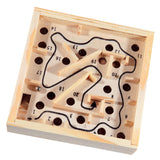 Maxbell Wood Labyrinth Puzzle Balance Board Bead Maze Game Small Hand held Skill Toy