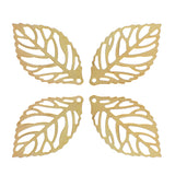 Maxbell 200 Pieces Tibetan Silver Gold Alloy Filigree Hollow Leaf Charms Pendants