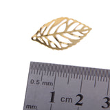 Maxbell 200 Pieces Tibetan Silver Gold Alloy Filigree Hollow Leaf Charms Pendants