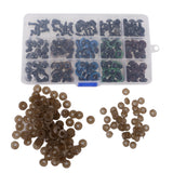 Maxbell 150 Pieces 12mm Mixed Color + 6-12mm Black Plastic Eyes with Washers for Teddy Bear Doll Puppet Kids DIY Craft