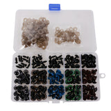 Maxbell 150 Pieces 12mm Mixed Color + 6-12mm Black Plastic Eyes with Washers for Teddy Bear Doll Puppet Kids DIY Craft