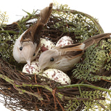 Maxbell 2piecesp bird nest, 4pieces artificial birds and 10pieces bird eggs Decor