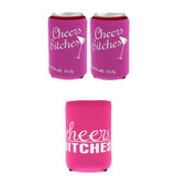 Maxbell 3PCS Beer Tin Can Cooler Sleeves Holders Party Favor Cheers Bitches