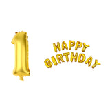 Maxbell Happy Birthday 1 Letters Foil Balloons Baby Shower Birthday Party Decor Gold