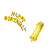 Maxbell Happy Birthday 1 Letters Foil Balloons Baby Shower Birthday Party Decor Gold