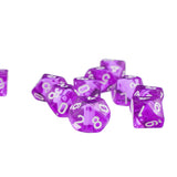Maxbell 20 Pieces 10 Sided Dice D10 Transparent Polyhedral Dice for Dungeons and Dragons Games Blue&Purple
