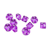 Maxbell 20 Pieces 10 Sided Dice D10 Transparent Polyhedral Dice for Dungeons and Dragons Games Blue&Purple