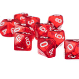 Maxbell 20 Pack 10 Sided Dice D10 Transparent Polyhedral Dice for Dungeons and Dragons Games Red&Blue