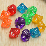 Maxbell 20 Pack 10 Sided Dice D10 Transparent Polyhedral Dice for Dungeons and Dragons Games Red&Blue