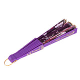 Maxbell Sweet Style Folding Fan Lake Blue and Purple for Dancing Cosplay Home Party