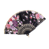 Maxbell Sweet Style Hand Fan Folding Fan Red & Black for Dancing Cosplay Home Party