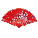 Maxbell Sweet Style Hand Fan Folding Fan Red & Black for Dancing Cosplay Home Party