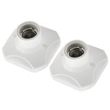 Maxbell 2Pcs E27 Base Lamp Holder Screw Light Bulb Socket Porcelain Light Holder