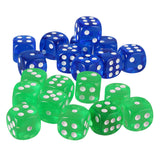 Maxbell 20pcs Acrylic Six Sided D6 Dices Dies for D&D RPG MTG Party Board Game Accs