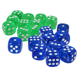 Maxbell 20pcs Acrylic Six Sided D6 Dices Dies for D&D RPG MTG Party Board Game Accs
