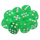 Maxbell 20pcs Acrylic Six Sided D6 Dices Dies for D&D RPG MTG Party Board Game Accs