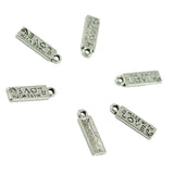 Maxbell 100pcs Vintage MADE WITH LOVE Heart Rectangle Heart Charms Pendant Findings