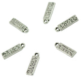 Maxbell 100pcs Vintage MADE WITH LOVE Heart Rectangle Heart Charms Pendant Findings