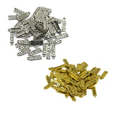 Maxbell 100pcs Vintage MADE WITH LOVE Heart Rectangle Heart Charms Pendant Findings