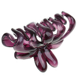 Maxbell 3 Piece Simple Design Floral Gorgeous Color Acrylic Hair Claw Clip Accessory