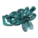 Maxbell 3 Piece Simple Design Floral Gorgeous Color Acrylic Hair Claw Clip Accessory