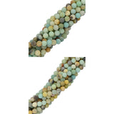 Maxbell 2 Strands Of Matte Frosted Gemstone Round Loose Beads 6mm 8mm 15.5 Inch