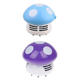 Maxbell 2pcs Portable Cute Mushroom Desktop Vacuum Desk Dust Table Cleaner BU+PL