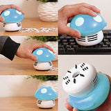 Maxbell 2pcs Portable Cute Mushroom Desktop Vacuum Desk Dust Table Cleaner BU+PL