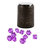 Maxbell 10pcs Ten Sided D10 Polyhedral Dices Dies Cup Shaker for RPG D&D Board Games