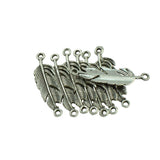 Maxbell 200pcs Feather Charm Pendant for Bracelet Necklace Jewelry Making Findings