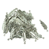 Maxbell 200pcs Feather Charm Pendant for Bracelet Necklace Jewelry Making Findings