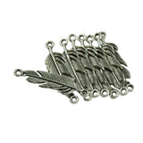 Maxbell 200pcs Feather Charm Pendant for Bracelet Necklace Jewelry Making Findings