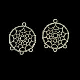 Maxbell 20pcs Tibetan silver Dreamcatcher Charms + 100pcs Feather Charms Pendant DIY
