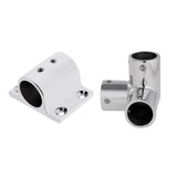 Maxbell 316 Stainless Steel 1" Boat Rail Fitting 3 Way Corner Elbow with Base Mount