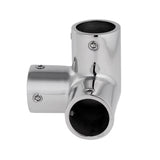 Maxbell 316 Stainless Steel 1" Boat Rail Fitting 3 Way Corner Elbow with Base Mount