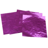 Maxbell Wholesale 400 Pieces Chocolate Sweets Foil Wrappers DIY Package Candy Paper Aluminum Tinfoil Sheets Square 8cm x 8cm royal blue+ purple + green + red