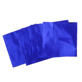Maxbell Wholesale 400 Pieces Chocolate Sweets Foil Wrappers DIY Package Candy Paper Aluminum Tinfoil Sheets Square 8cm x 8cm royal blue+ purple + green + red