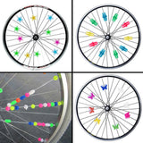Maxbell 134pc Various Bicycle Plastic Wheel Spoke Colorful Decoration Luminous Beads