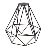 Maxbell 2-Set Vintage Iron Diamond Pendant Ceiling Top Light Cage Lamp Shade Holder, Light Shade, Light Cage, Black+White