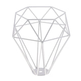 Maxbell 2-Set Vintage Iron Diamond Pendant Ceiling Top Light Cage Lamp Shade Holder, Light Shade, Light Cage, Black+White