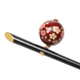 Maxbell 3 Pieces Acrylic Sakura Flower Ball Hairpin Hair Stick Japanese Kanzashi