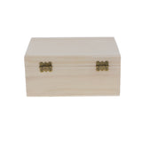 Maxbell 8 Pieces Unfinished Unpainted Plain Wood Jewellery Box Keepsake Gift