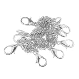 Maxbell 10 Piece Oval Crystal Ball Magnetic Clasps with Two Sides Lobster Hook