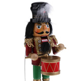 Maxbell 7 Pieces Wooden Nutcracker Soldier Figure Drummer Music Box Home Decor Gift