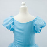Maxbell Princess Flower Girls Long Pageant Tulle Wedding Prom Gown Dress  with Belt