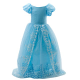 Maxbell Princess Flower Girls Long Pageant Tulle Wedding Prom Gown Dress  with Belt