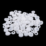 Maxbell Pack of 100 Polypropylene Hinged Screw Cover Caps Washer Flip Tops