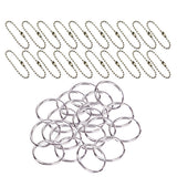 Maxbell 20pcs 10cm Ball Chain+50pcs Split Key Rings 25mm Scrapbooking Key Chains DIY